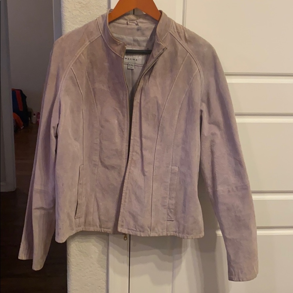 Purple suede jacket